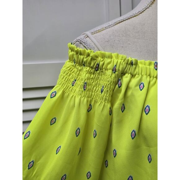 Lilly Pulitzer Fawna Top Womens Medium Off Shoulder Blouse Pineapple Rivera Loro - Picture 3 of 7